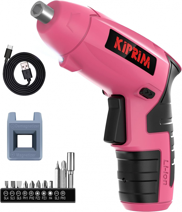 small pink electric screwdriver